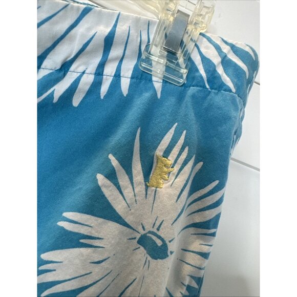 VTG Y2K SM Juicy Couture Wide Leg Pajama Bottoms Lounge Pants Turquoise Floral - Picture 7 of 12